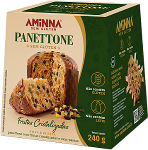 PANETTONE SG® COM FRUTAS CRISTALIZADAS E UVAS-PASSAS - 240g ID 176