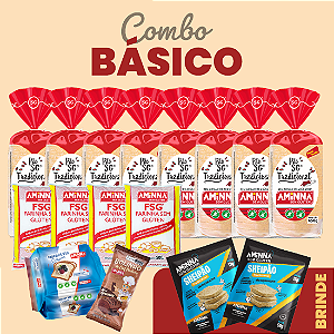 Kit Combo Básico com BRINDE Aminnna Sem Gluten e Sem Leite