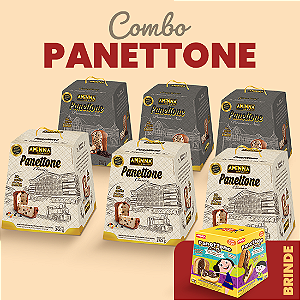 Kit Combo Pannetones com BRINDE Aminna Sem Gluten e Sem Leite