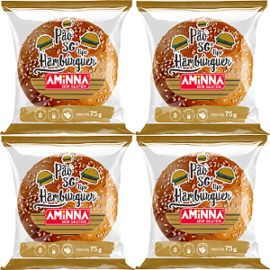 Kit 4 Pães de hambúrguer Sem glúten Aminna - ID: 204