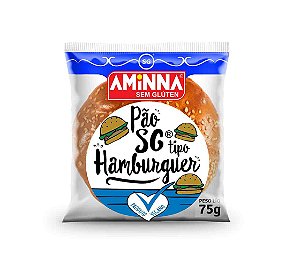 Pão sem Glúten tipo Hambúrguer Aminna, 75g