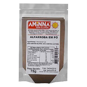 Alfarroba em Pó sem Glúten Aminna, 75g - ID: 171