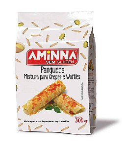 Panqueca, Mistura para Crepes e Waffles sem Glúten Aminna, 300g