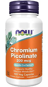 Picolinato de Cromo Now Foods - 100 cápsulas de 200 mcg