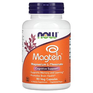 Magtein L-Treonato de Magnésio Now Foods - 90 cápsulas