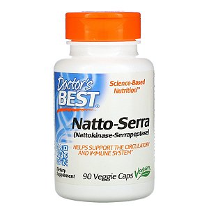 Natto-Serra (Nattokinase e Serrapeptase) Doctors Best - 90 Cápsulas