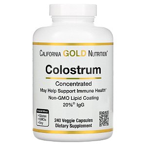 Colostro (Colostrum) Bovino Concentrado California Gold Nutrition - 240 Cápsulas