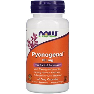 Pycnogenol Now Foods - 60 cápsulas de 30 mg