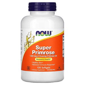 Super Óleo de Prímula (Super Primrose Oil) Now Foods - 120 softgels de 1300 mg