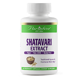 Shatavari Orgânico Paradise Herbs - 60 cápsulas de 250 mg