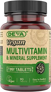 Multivitamínico e Multimineral Deva Vegan - 90 Tiny Tabletes