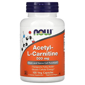 Acetil L-Carnitina Now Foods - 100 cápsulas de 500 mg