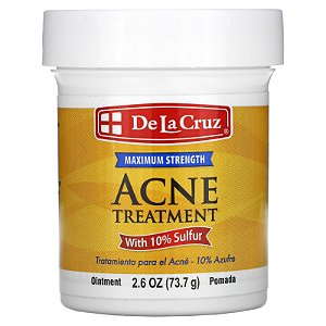 Pomada De La Cruz Enxofre Secativa de Acne - Reduz Cravos e Espinhas - 73 gramas