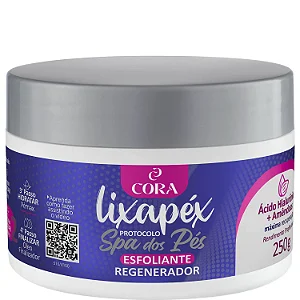 Esfoliante Spa dos Pés Cora (Lixapéx) Ácido Hialurônico +Amêndoas Pote 250g