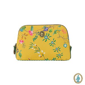 Necessaire Triangle Pequena Petites Fleurs Amarelo - Moon Delight