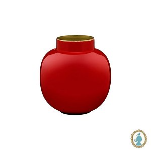 Mini Vaso de Metal Round Vermelho - Home Accessories