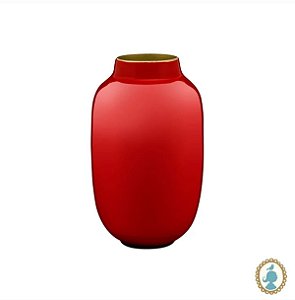 Mini Vaso de Metal Oval Vermelho - Home Accessories