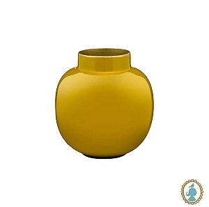Mini Vaso de Metal Round Amarelo - Home Accessories