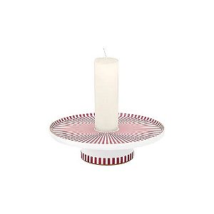 Candle Tray Royal Stripes Rosa - Home Accessories