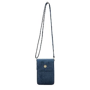 Bolsa p/ Celular Velvet Quilted Azul - Bags Collection Pip Studio