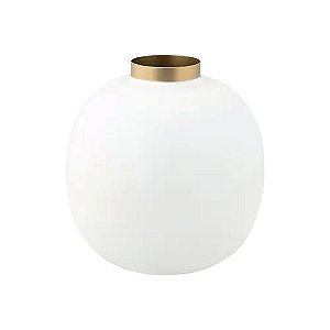 Vaso de Metal Gold Top 23 Branco - Royal Winter White