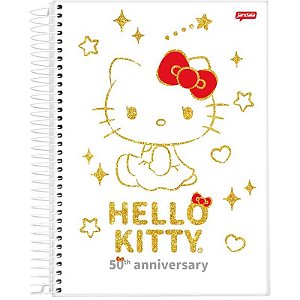 Caderno Universitário Hello Kitty ** Edição 50 anos** 80 Folhas