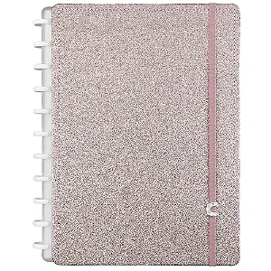Caderno Let's Glitter Rose