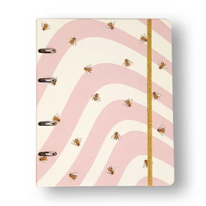Caderno Criativo Argolado Organizador Melissa Pautado 17x24 Caminho das Abelhas