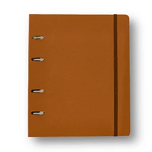 Caderno Criativo Argolado Organizador Clássica Pautado 17x24 Caramelo