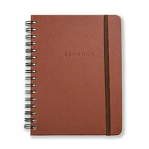 Planner Permanente Wire-o Clássica Semanal Notas A5 Café