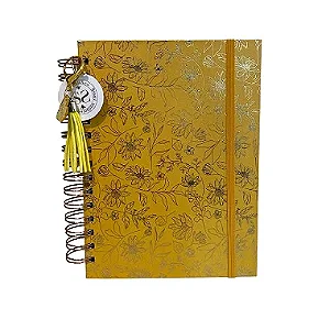 Caderno / Planner Wire-o Permanente A5 - Coleção Florologia (Girassol)