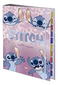 Caderno Argolado Universitário Stitch