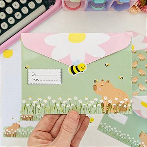 Kit Papéis de Carta com Envelopes La Palomita – Capivaras