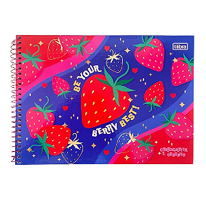 Caderno de Desenho e de Cartografia capa dura be berry 80fls espiral
