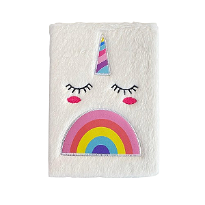CADERNO PELÚCIA UNICÓRNIO A5