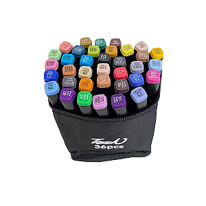 Estojo de Canetas/Marcadores para Colorir (Duas Pontas - 36 pçs)