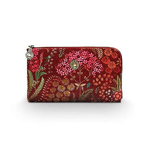 Necessaire Zipper Pouch Querida Veludo Vermelho - Bags Collection