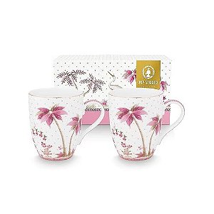 Set/2 Canecas Grande Dots Rosa - Jolie - Pip Studio