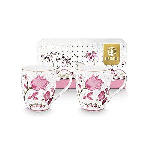 Set/2 Canecas Extra Grande Tulipa Rosa - Jolie - Pip Studio