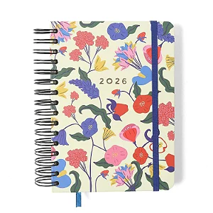 Agenda Planner 2026 Doce Florada Diária Off White/ Cicero