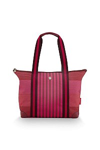 Bolsa Tilda Média Listrada Rosa - Pip Studio