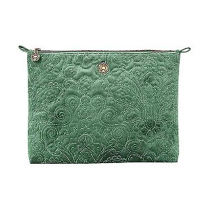 Necessaire Grande Flat Velvet Quilted Verde - Pip Studio