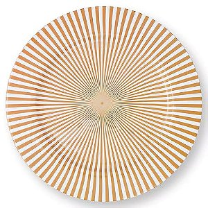 Prato de Metal 32 Branco/Dourado Dot Delight -Pip Studio