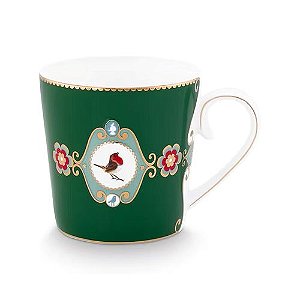 Caneca Grande Verde Escuro Love Birds - Pip studio