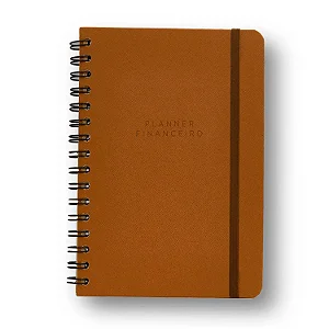 Planner Permamente Wire-o Clássica Financeiro A5 Caramelo/Cicero