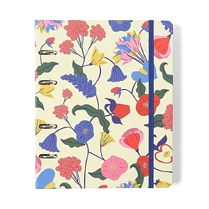 Caderno Criativo Argolado Doce Florada Pautado 17x24 Off White/Cicero
