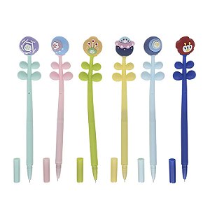 CANETA FLOR GEL LOVE  0,5 MM