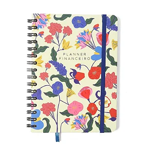 Planner Permanente Wire-o Doce Florada Financeiro A5 Off White/ Cicero