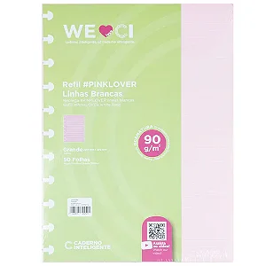 REFIL DE CADERNO INTELIGENTE PAUTADO #PINKLOVER
