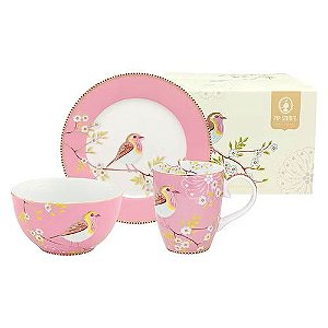 Set/3 Breakfast Set Rosa Early Bird Pip Studio